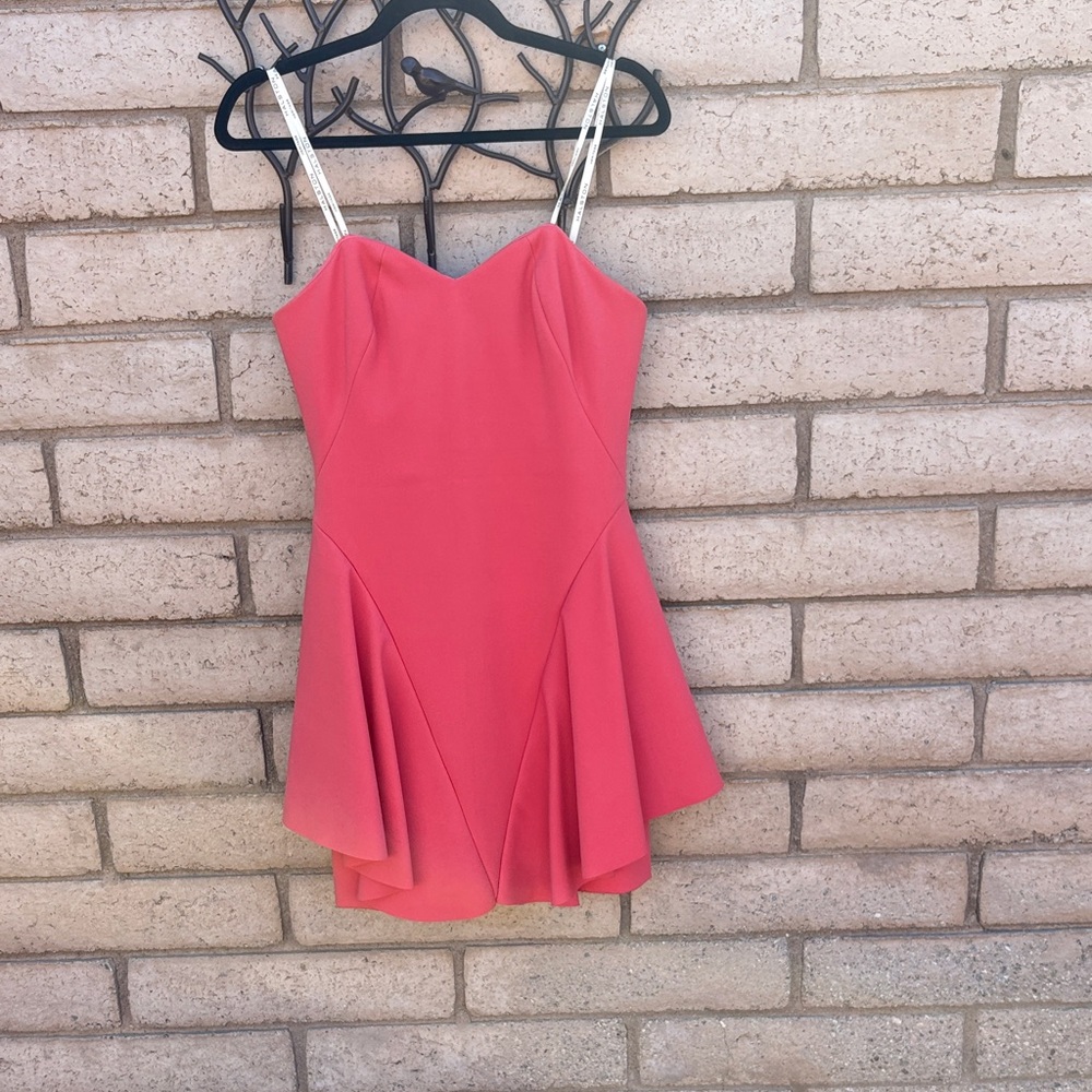 Halston Heritage Coral and Beige Dress new w/ out tags